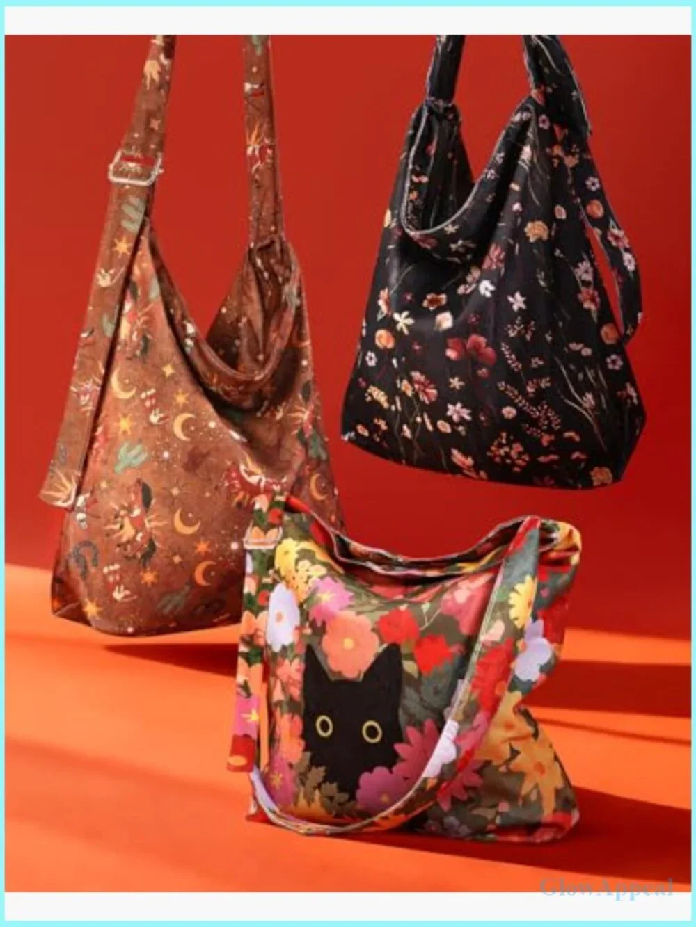 Corduroy Hobo Tote Bag with Zipper, Large Capacity Shoulder Bag for Work Travel